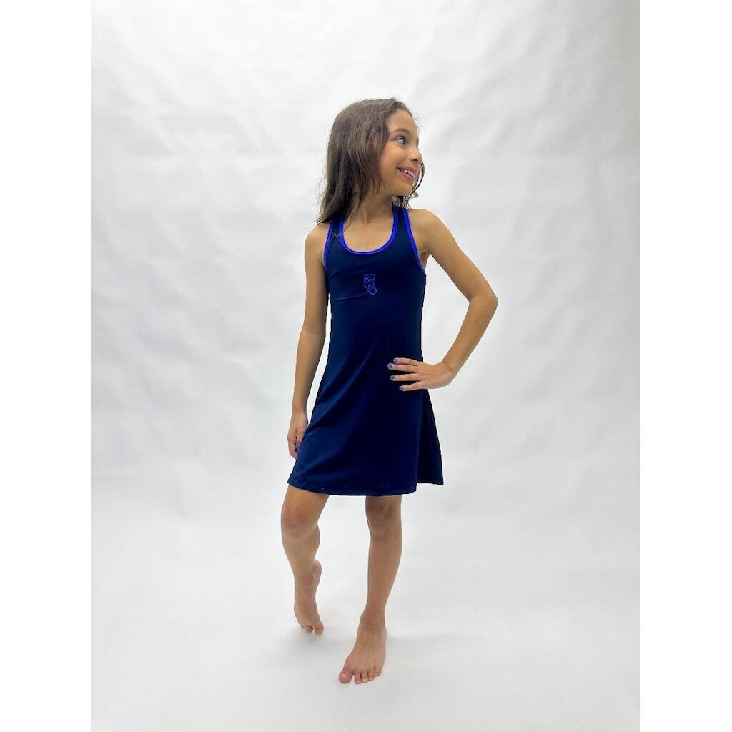 Vestido Bravo Duo Infantil Marinho