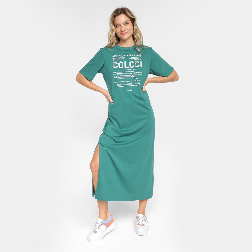 Vestido Colcci Midi Logo