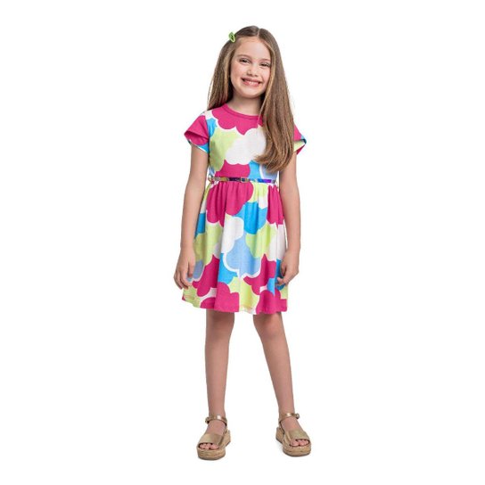 Vestido com Cinto Infantil Bee Loop