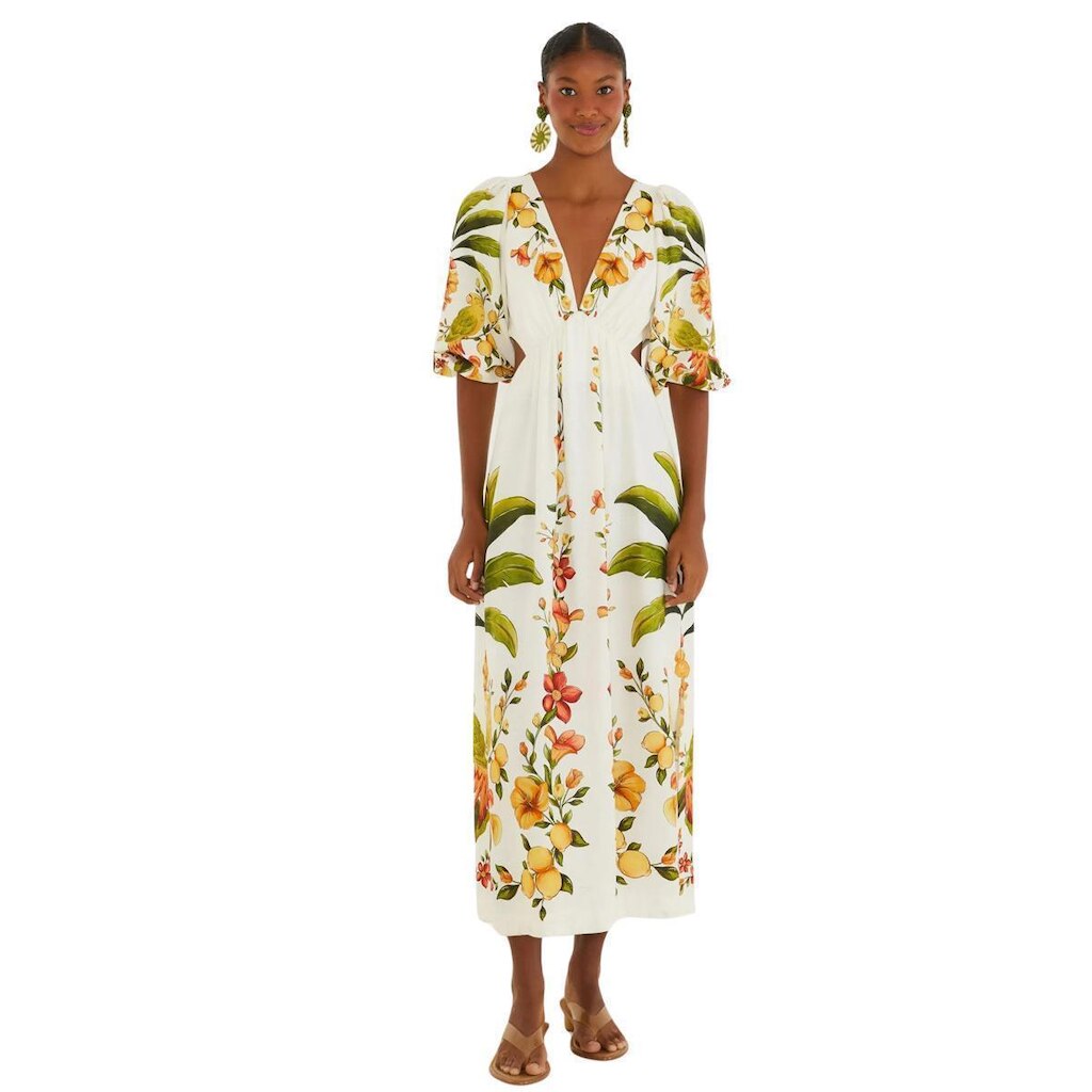 Vestido Cropped Farm Rio Bosque Chic