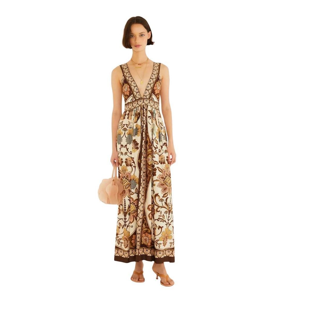 Vestido Cropped Farm Rio Romance de Pássaro