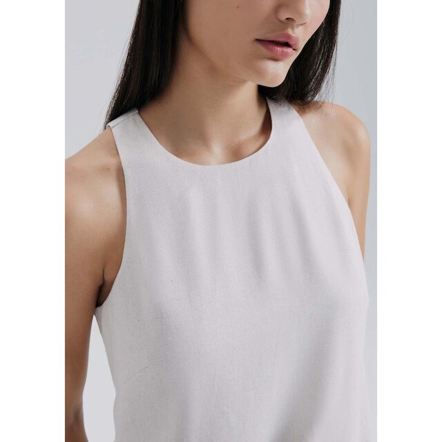 Vestido Curto Evasê Com Linho Hering