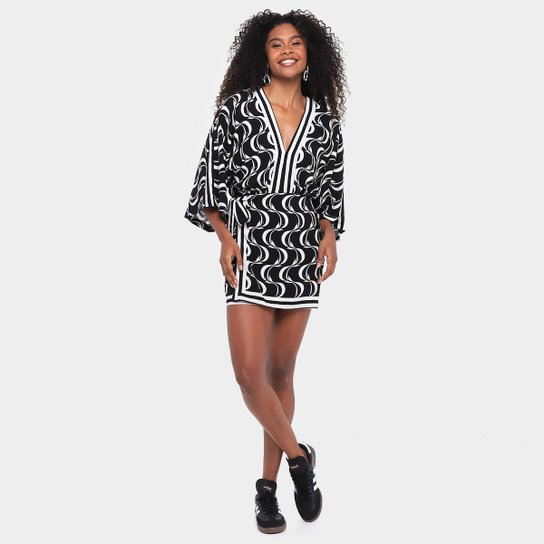 Vestido Curto Farm Peixe Copa Feminino