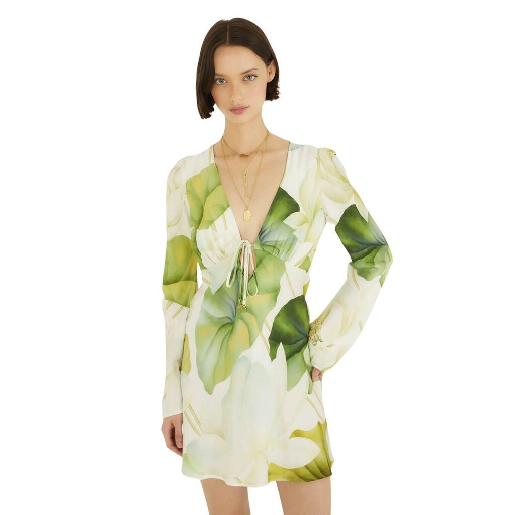 Vestido Curto Farm Rio Flor de Lotus