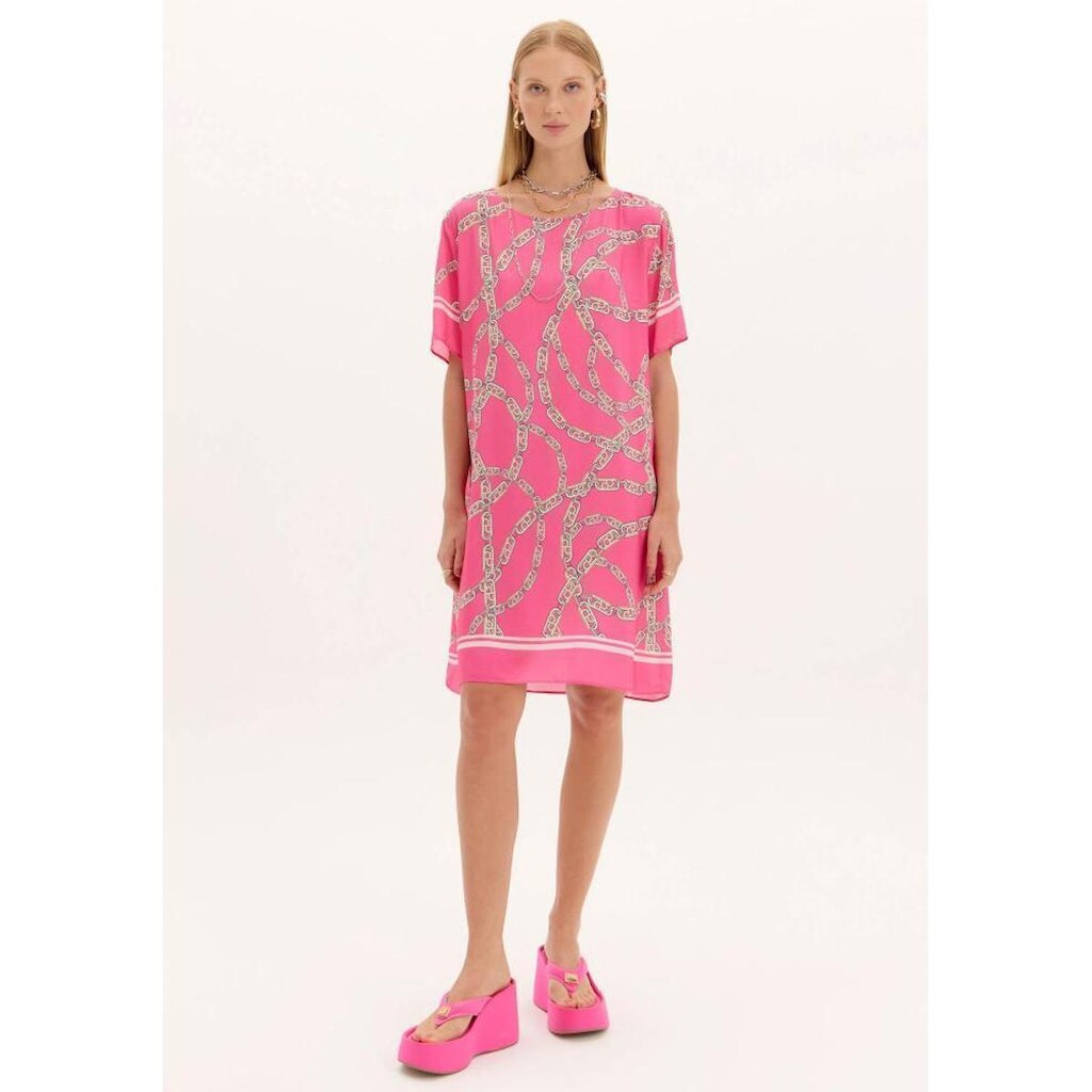Vestido Curto Fluido Estampado