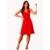 VESTIDO CURTO GODÊ COM LAÇO - Vermelho