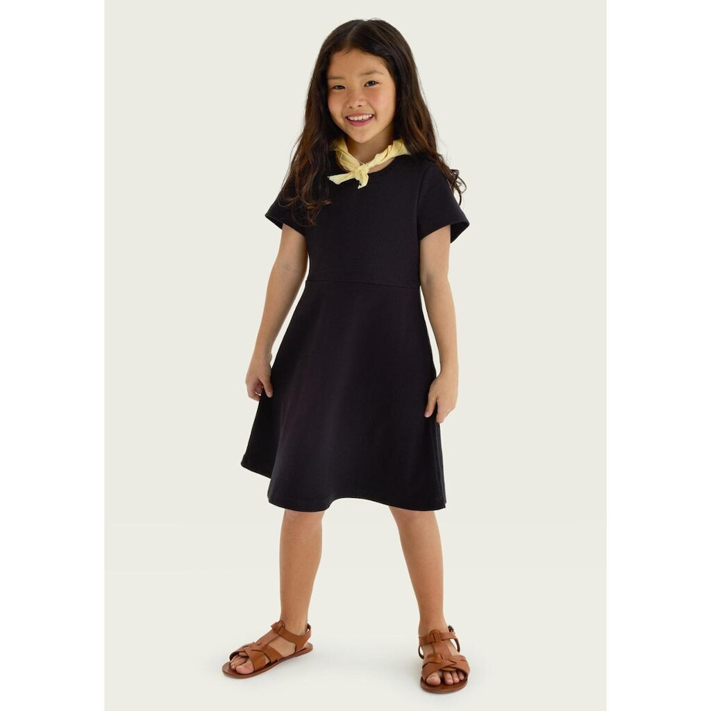 Vestido Curto Infantil Em Ribana