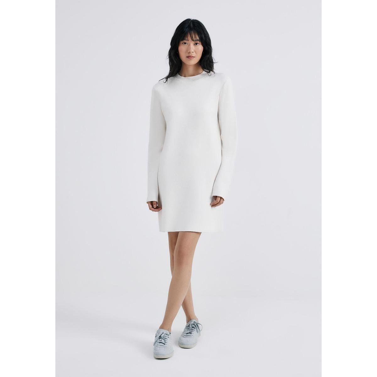 Vestido Curto Manga Longa Em Tricô - Marrom G Menor preço em Vestido Curto Manga Longa Em Tricô - Marrom G