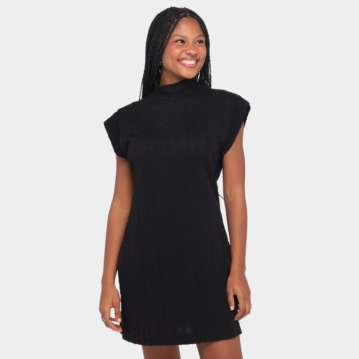 Vestido Gola Preto Choker em promoção na Netshoes!