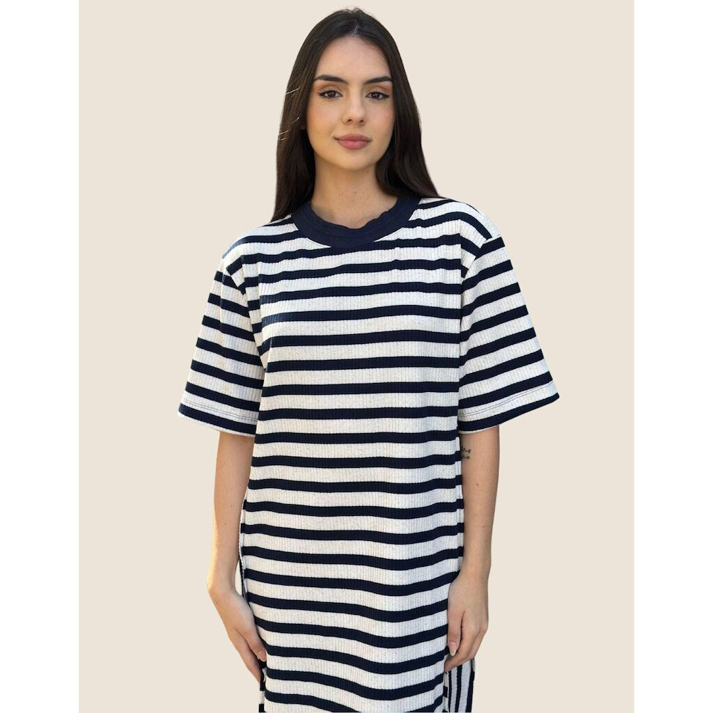 Vestido Curto Navy Retilinea Usemodo