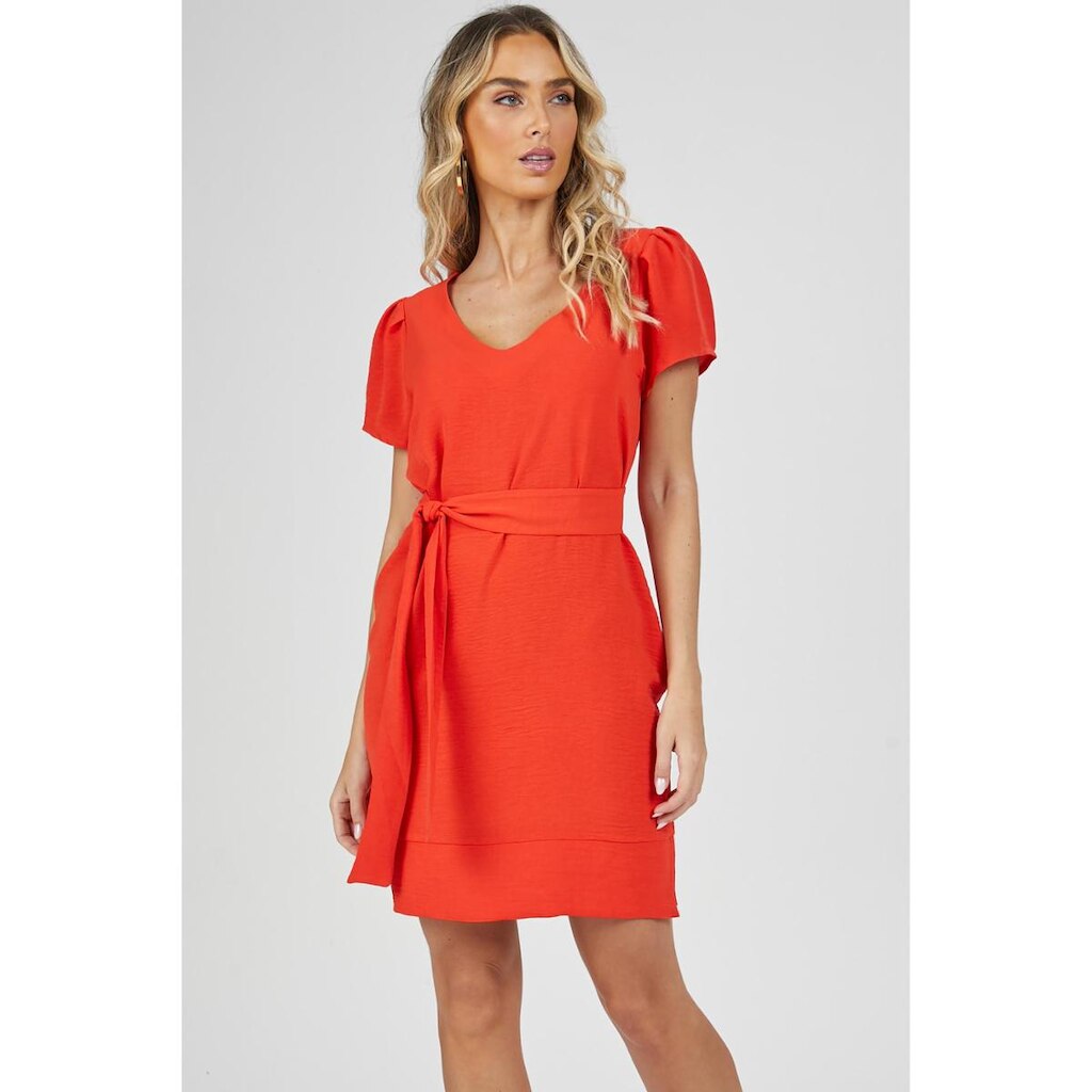 Vestido Curto PKS Decote V Laranja-M