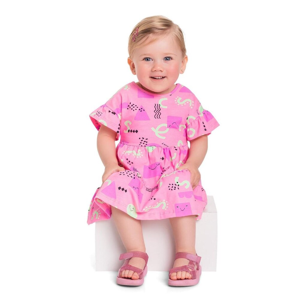 Vestido em Cotton para Bebê Menina Quimby