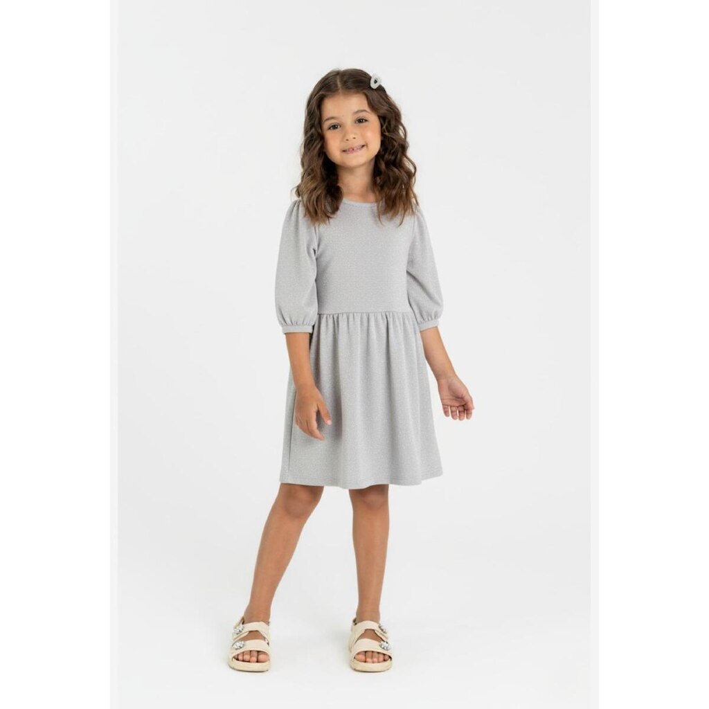 Vestido em Moletom com Glitter Guloseima