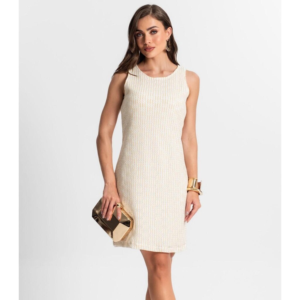 Vestido Em Tricot Duo Endless Bege