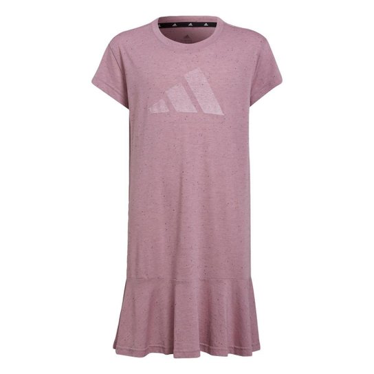 Vestido Estampado Algodão Future Icons Logo Adidas - Roxo Menor preço em Vestido Estampado Algodão Future Icons Logo Adidas - Roxo