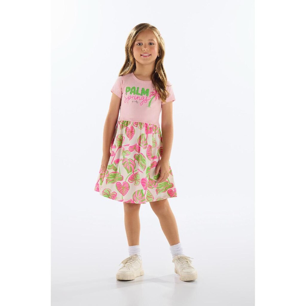 Vestido Estampado em Cotton Quimby