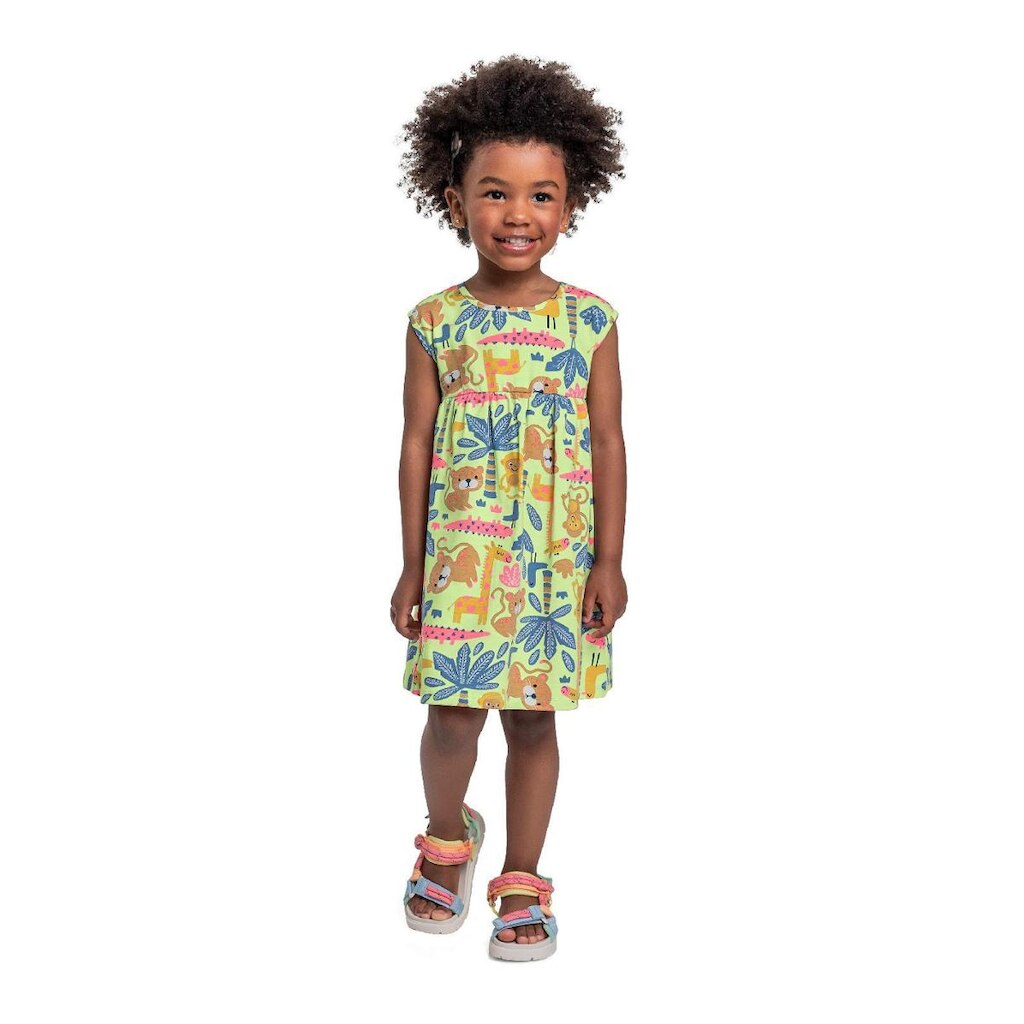 Vestido Estampado Infantil Bee Loop