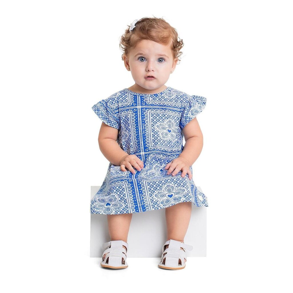 Vestido Estampado para Bebê Menina Quimby