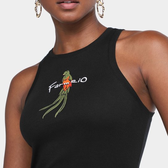 Vestido Farm Cropped Rio Passaros Feminino