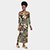 Vestido Farm Franzido Floresta Sketch Feminino - Marrom