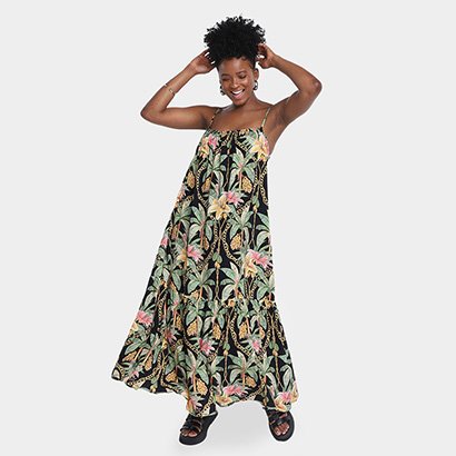Vestido Farm Longo Paraíso Tropical - Feminino