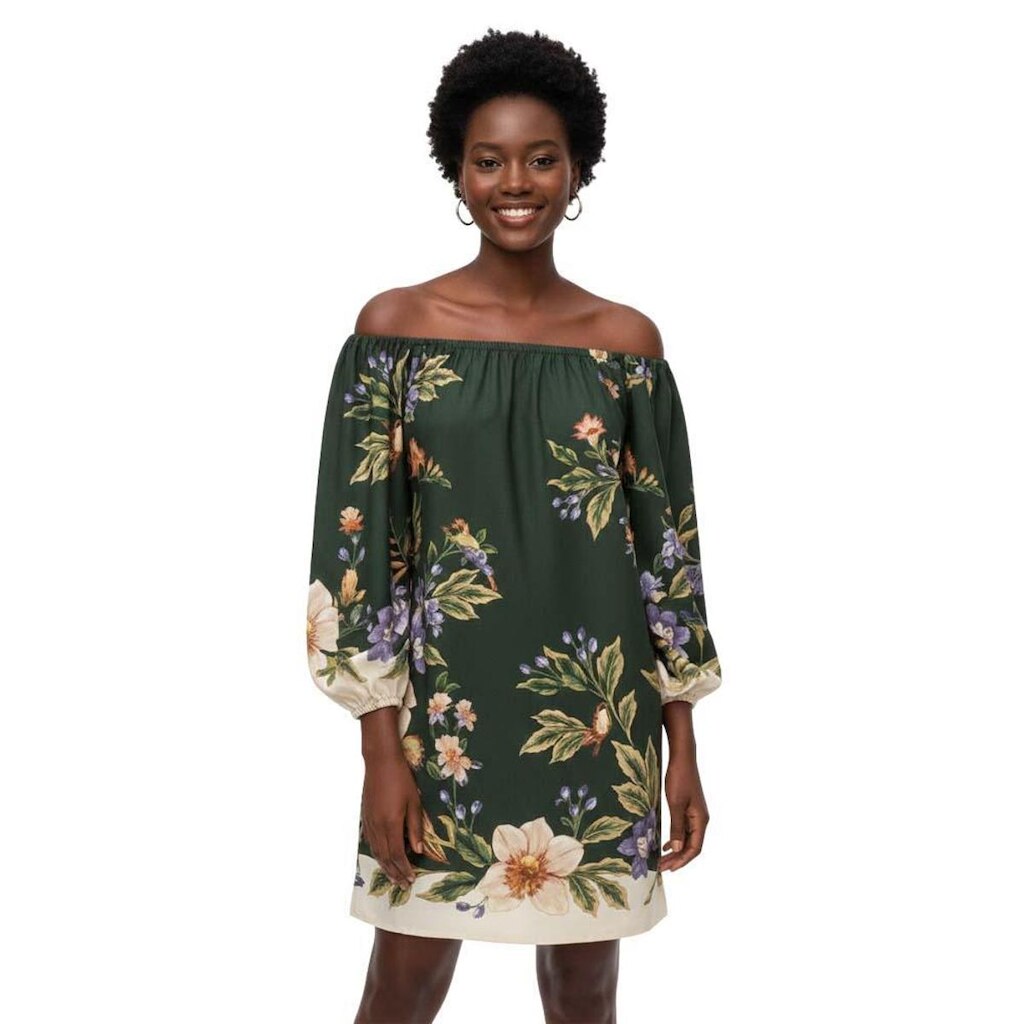 Vestido Farm Rio curto Natureza Floral