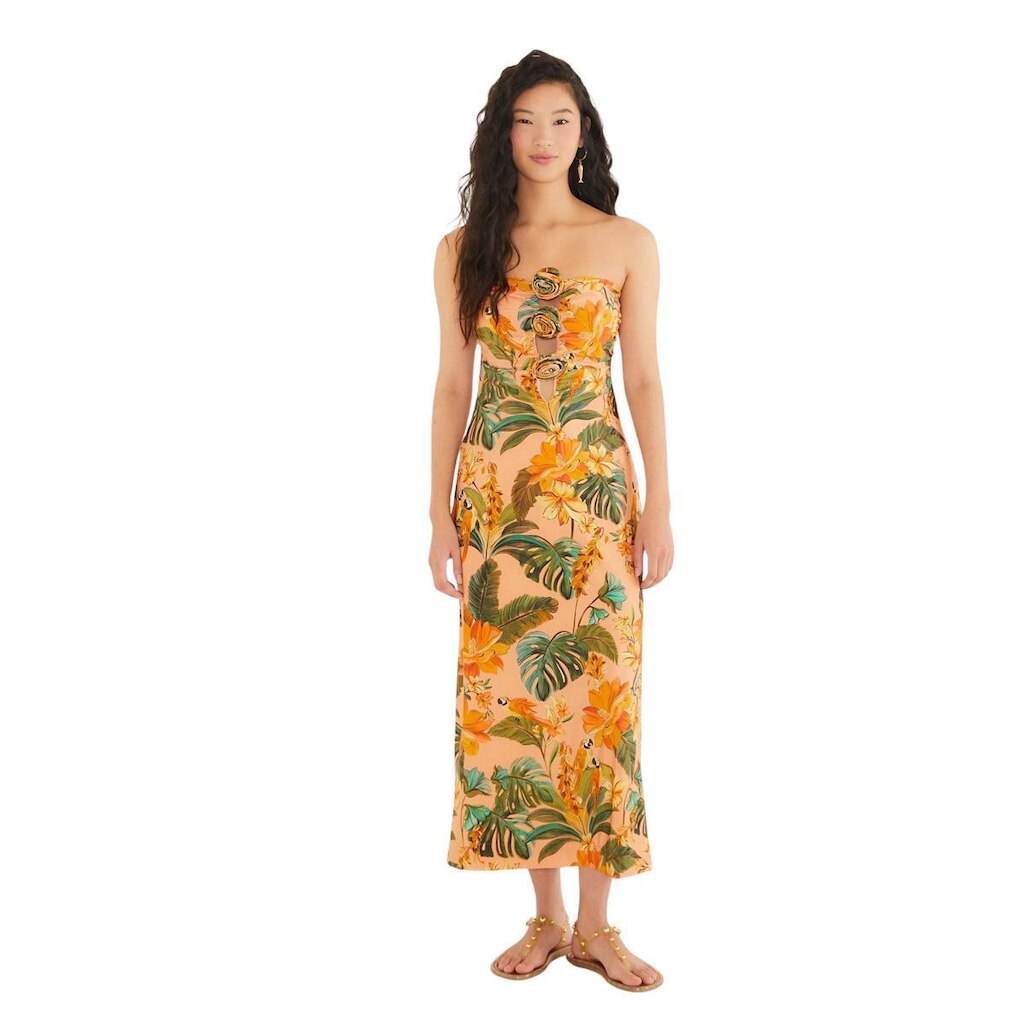 Vestido Farm Rio Flor Canto dos Pássaros
