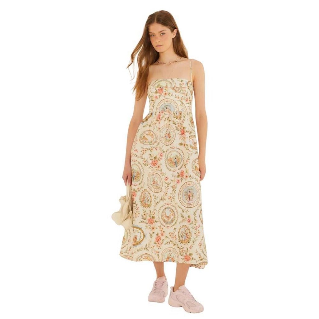 Vestido Farm RIo Longo Estampado Relicário