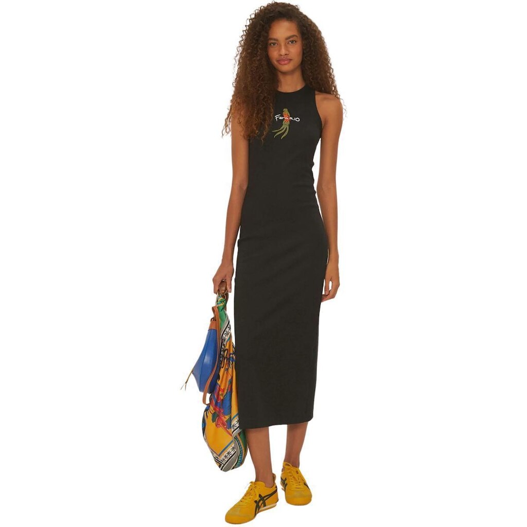Vestido Farm Rio Rib Pássaros Feminino