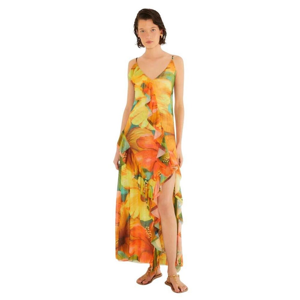 Vestido Farm Rio Tule Estampado Thalia