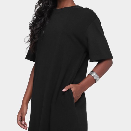 Vestido Farm T-Shirt Fenda Feminino