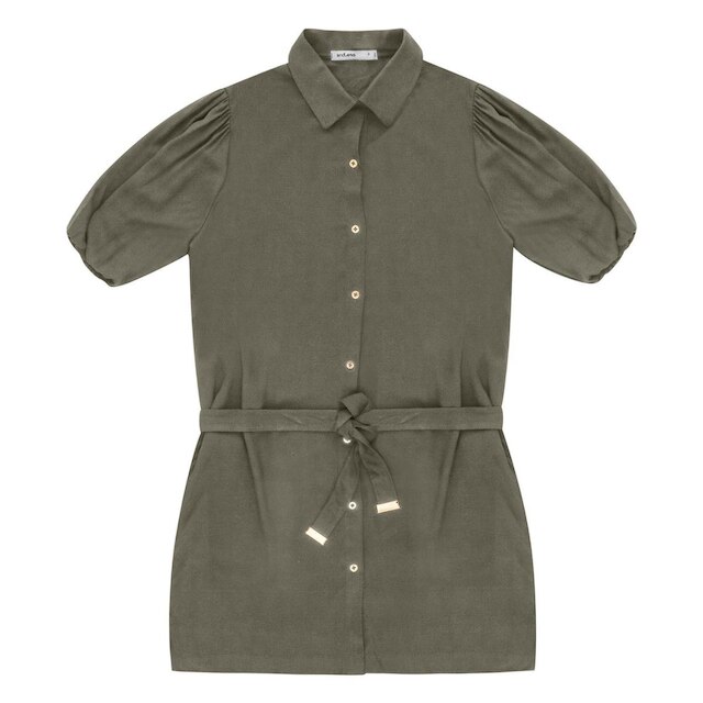 Vestido Feminino Chemise de Viscose Endless Verde