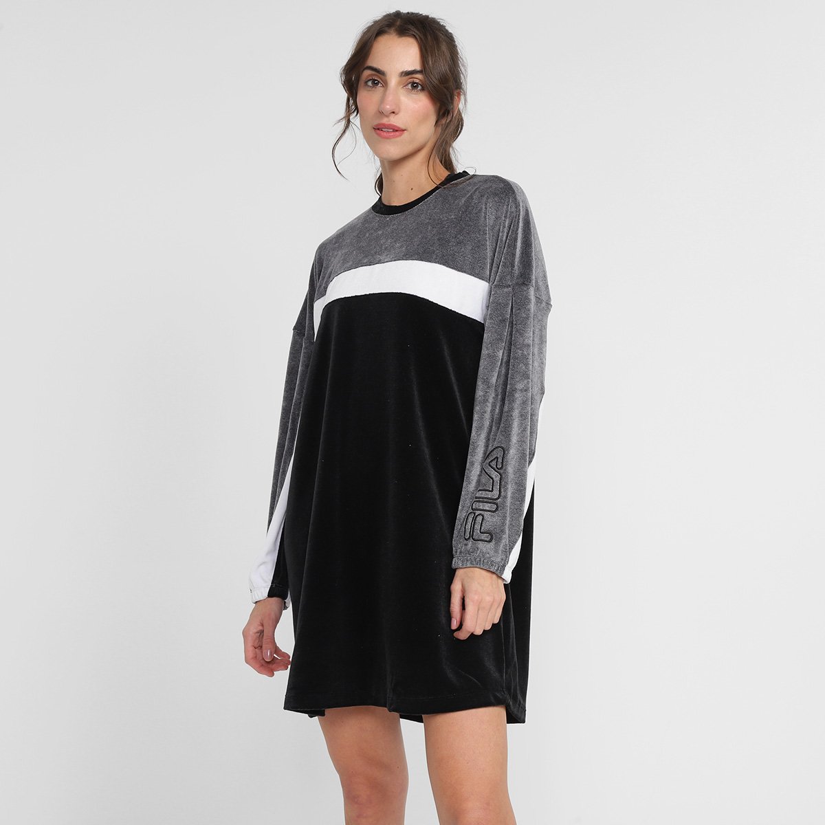 Vestido Fila Block Letter Feminino Menor preço em Vestido Fila Block Letter Feminino