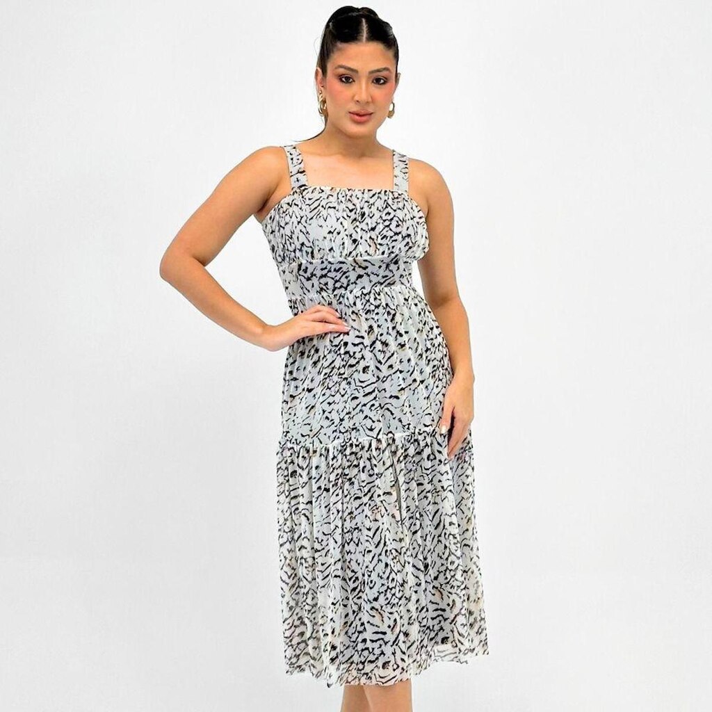 Vestido Formitz Alça Midi em Tule Feminino