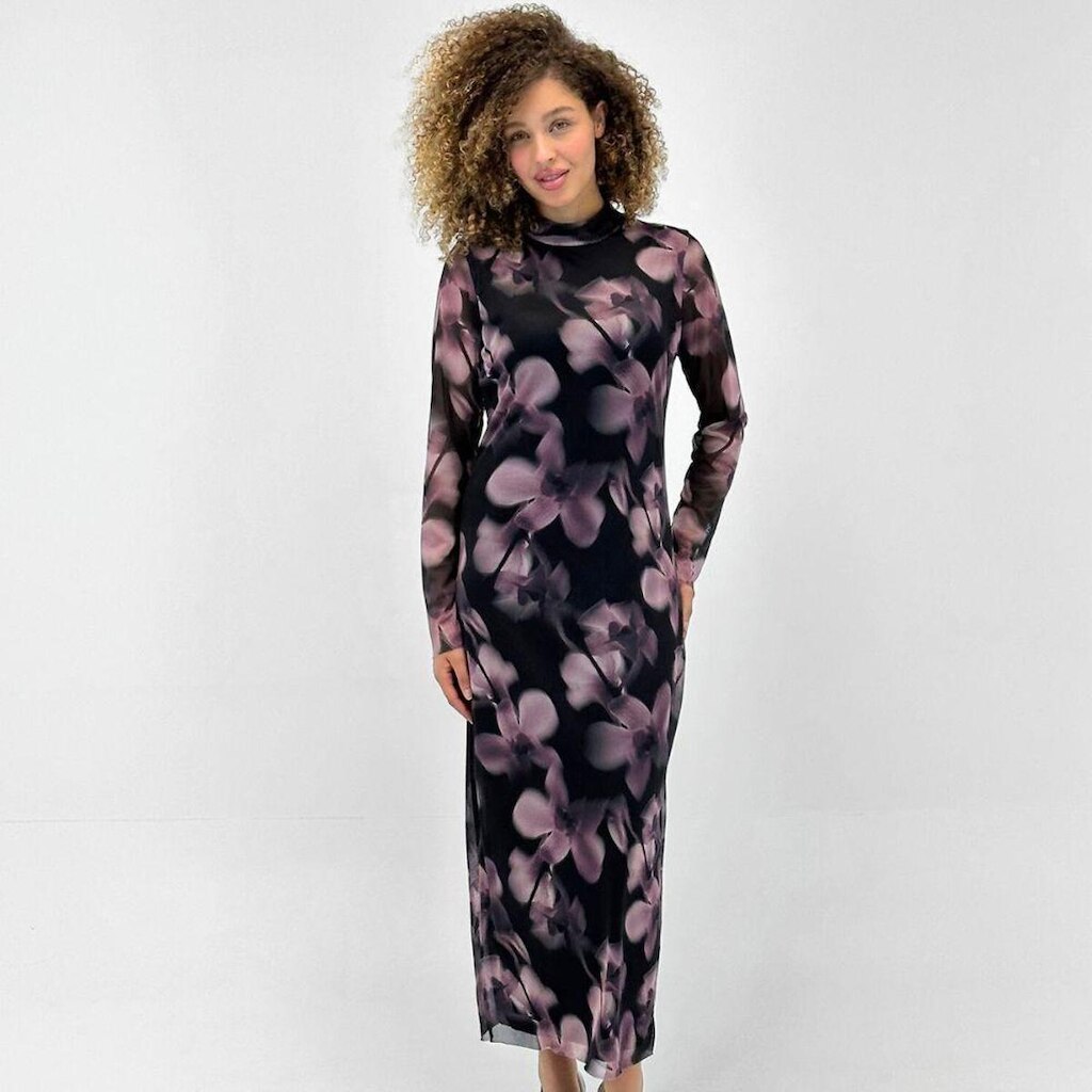 Vestido Formitz Midi Tule Manga Longa Feminino