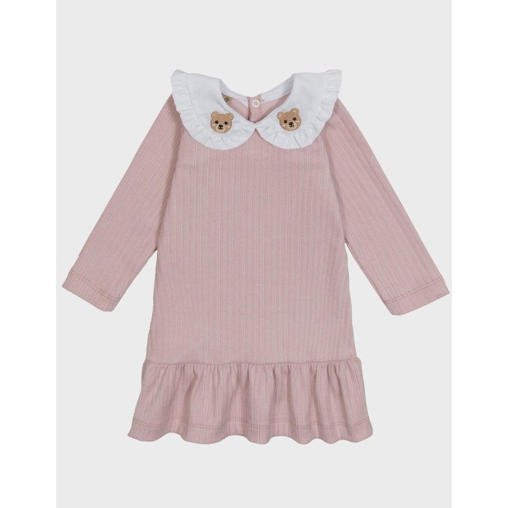 Vestido Gola Detalhe Urso Toque Suave Confortável