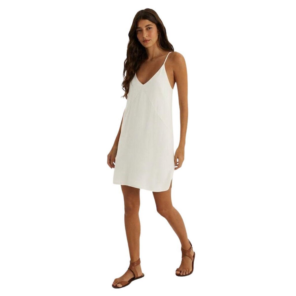 Vestido Hering Curto Trapézio Alças Finas