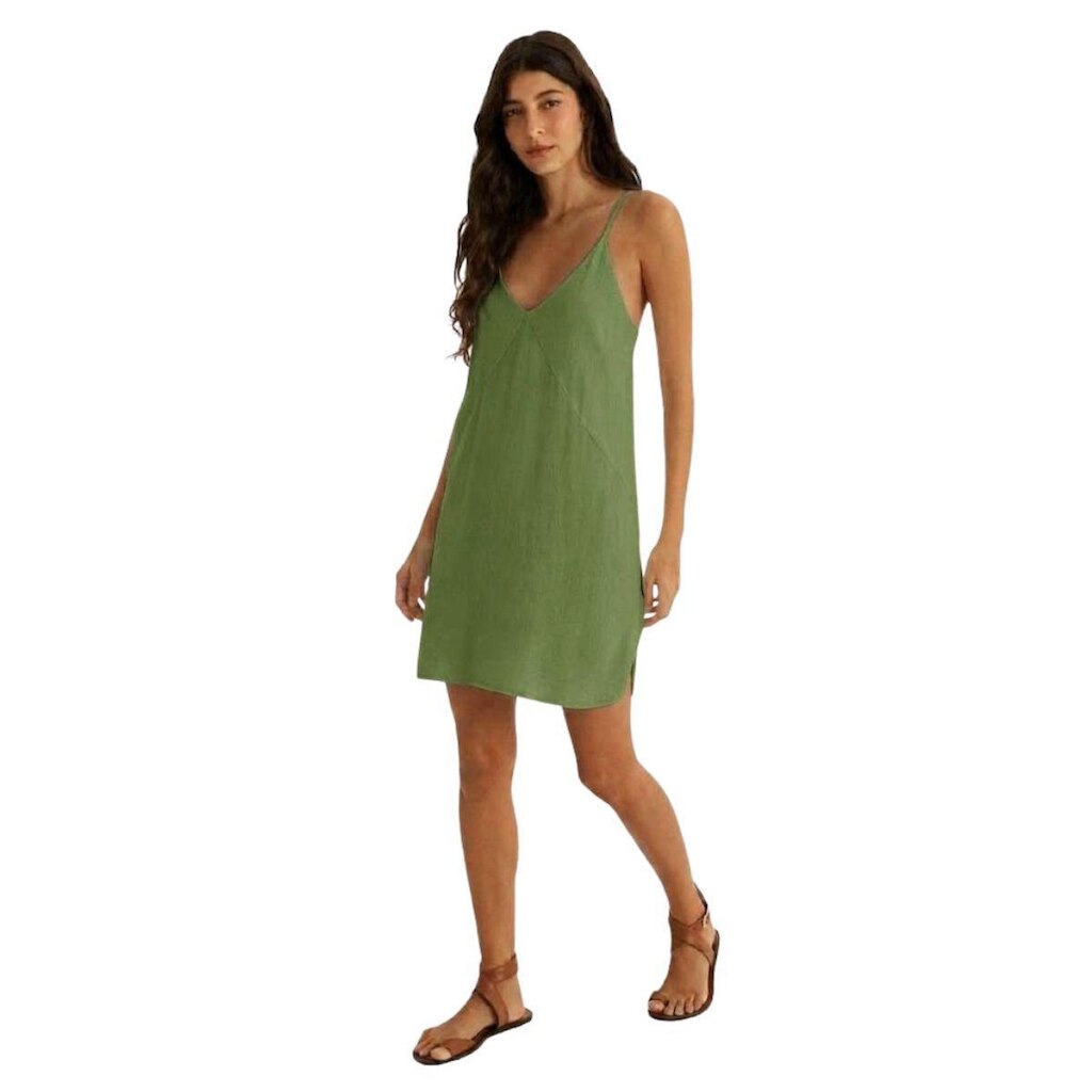 Vestido Hering Curto Trapézio Alças Finas