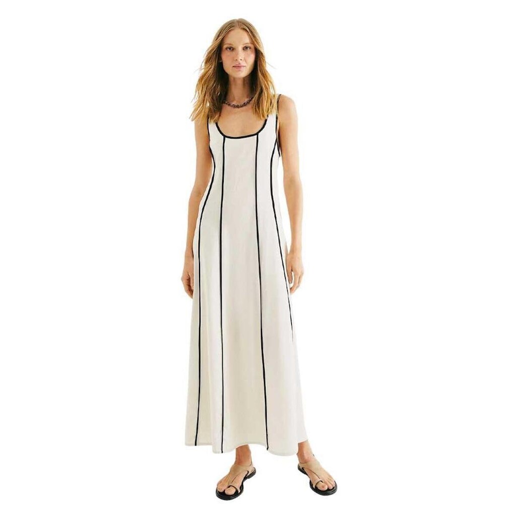 Vestido Hering Longo Com Linho
