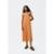 Vestido Hering Midi Decote V Feminino - Terracota