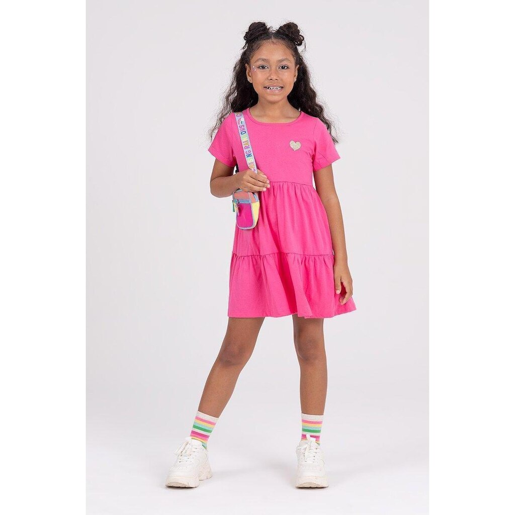Vestido Infantil Aplique Termocolante Rosa