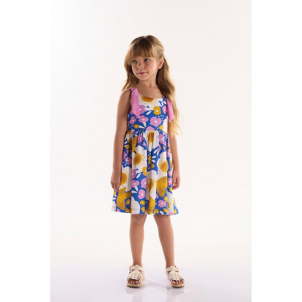 Vestido Infantil Bem Me Quer em Meia Malha Três e Já