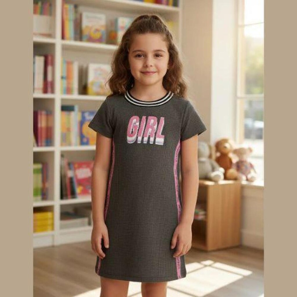 Vestido Infantil Canelado Kely Kety