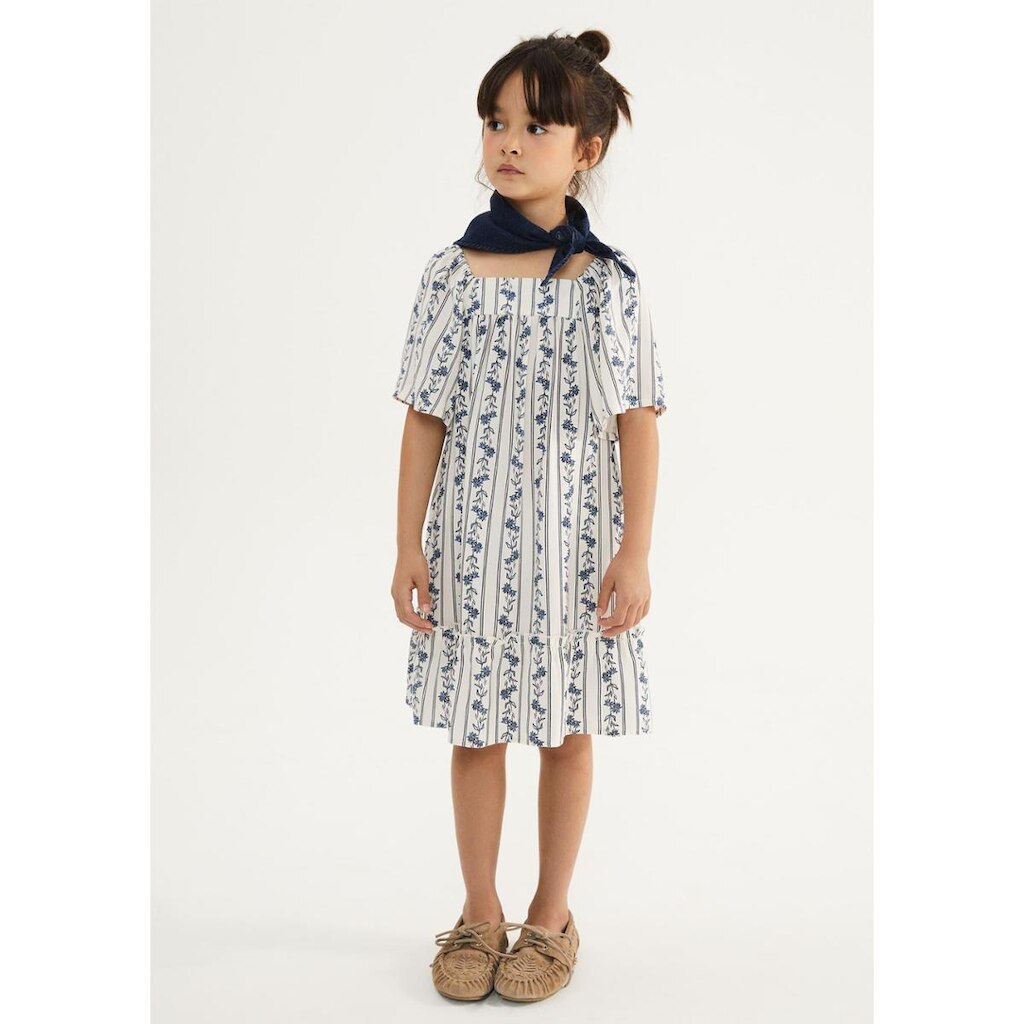 Vestido Infantil Com Mangas Bufantes