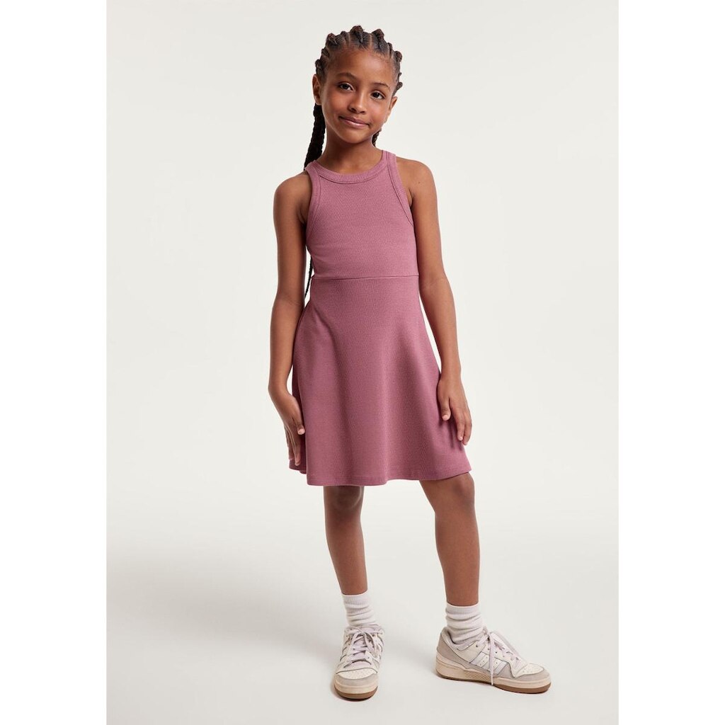 Vestido Infantil Curto Canelado