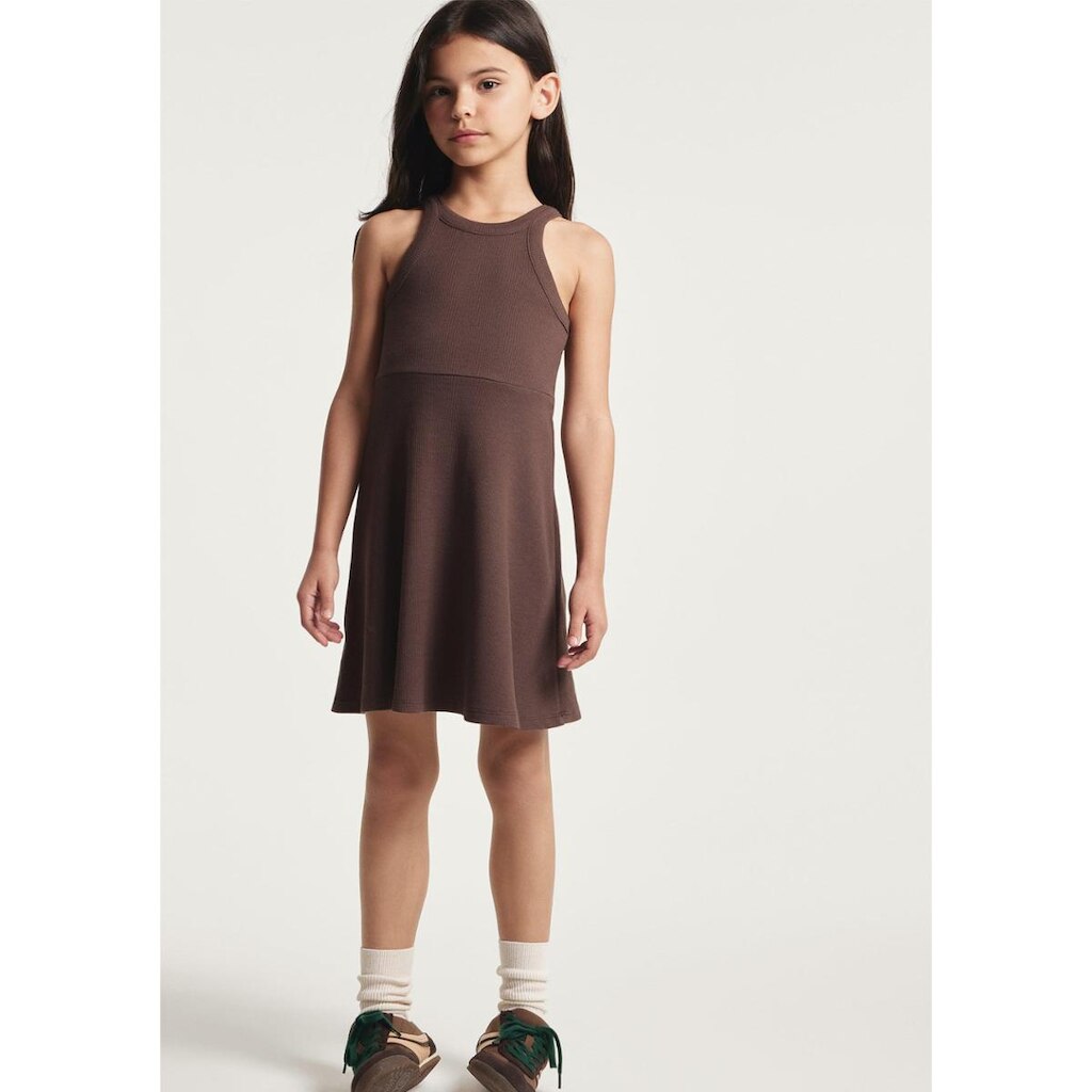 Vestido Infantil Curto Canelado