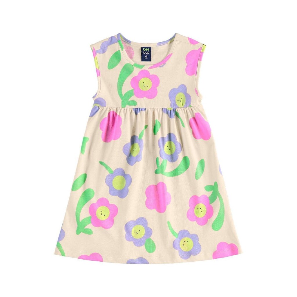 Vestido Infantil de Florezinhas Bee Loop