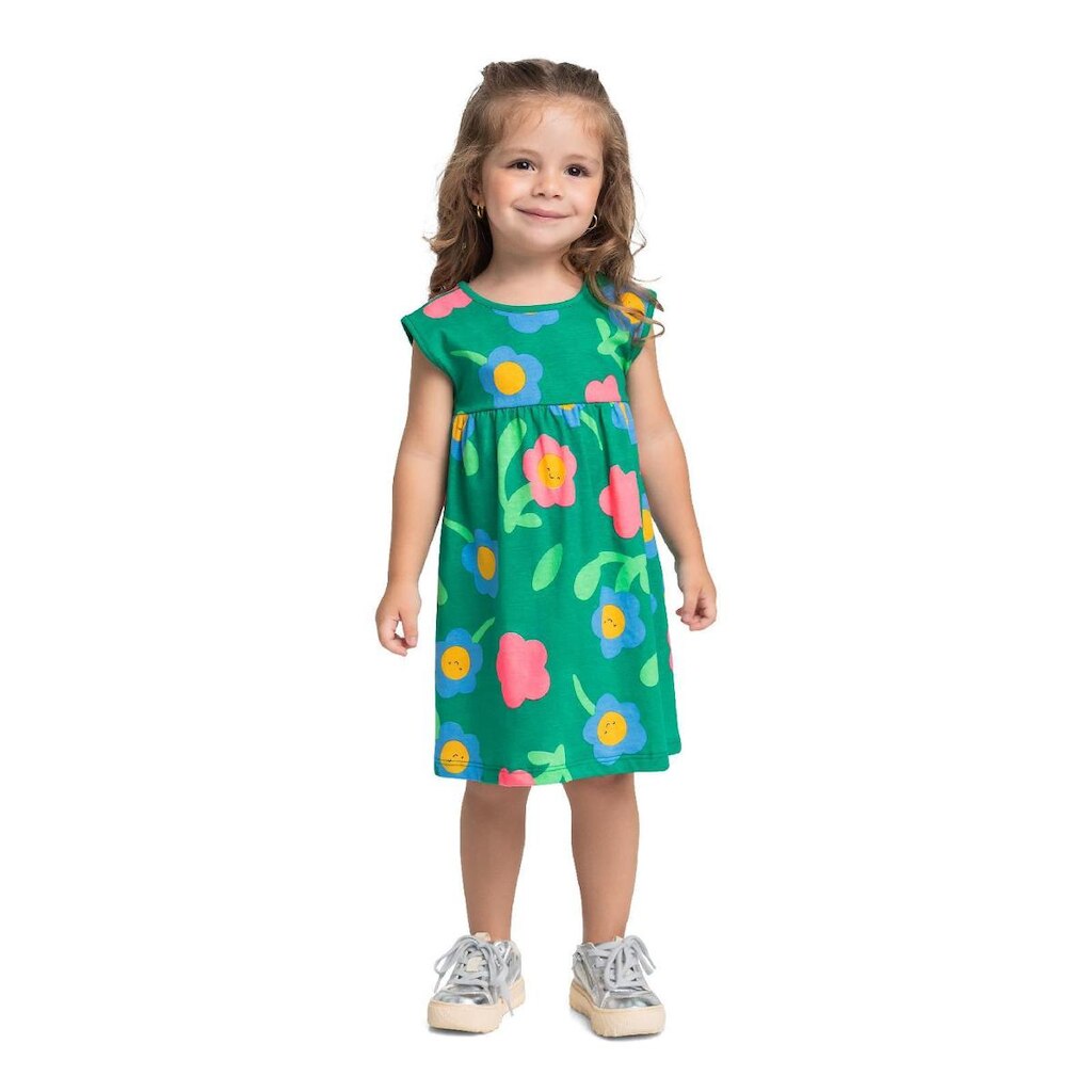 Vestido Infantil de Florezinhas Bee Loop