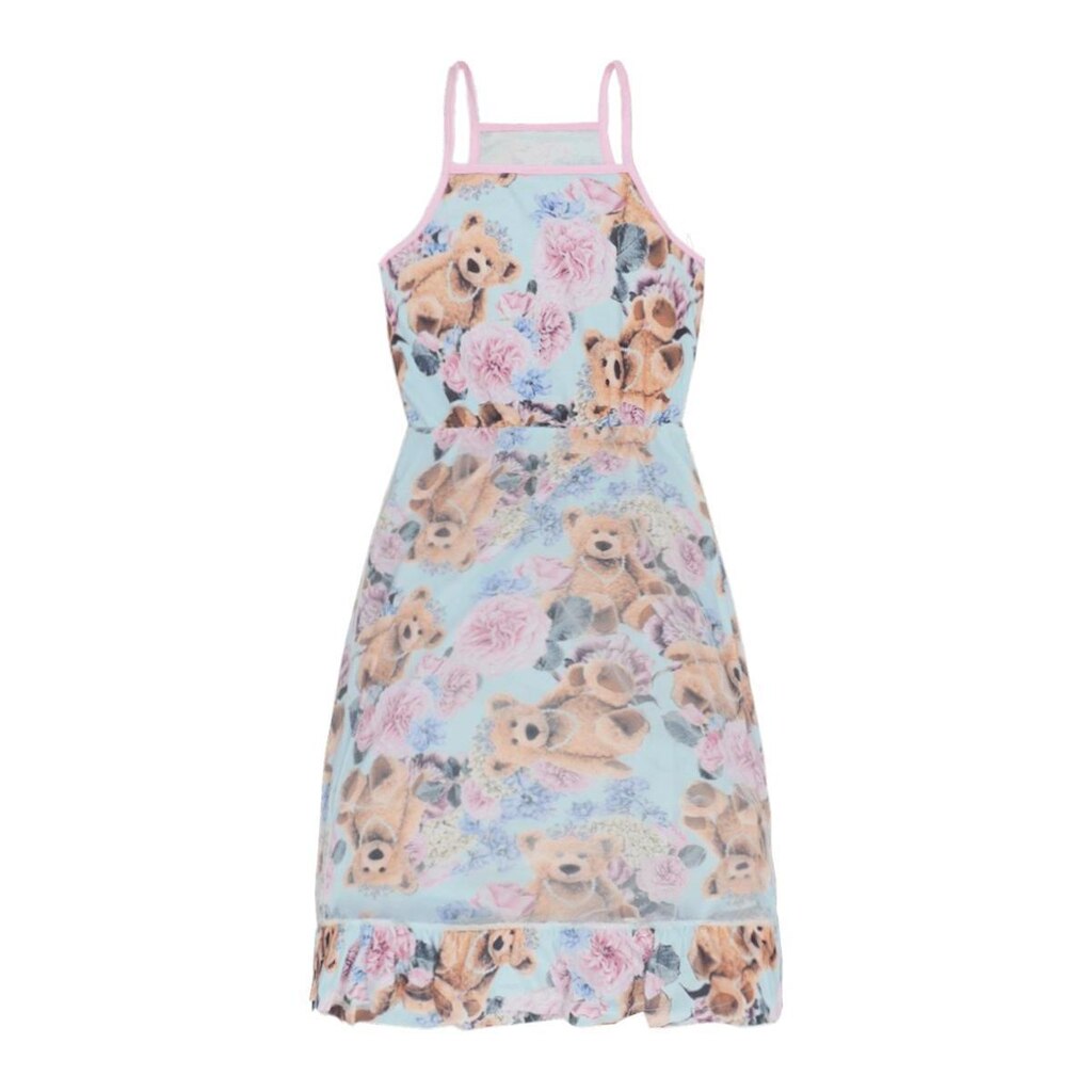 Vestido Infantil de Ursinhos com Tule  Menina