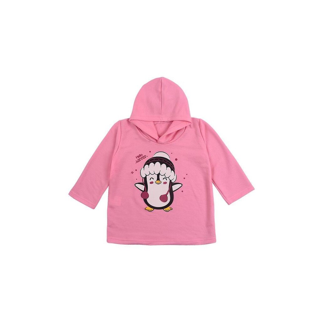 Vestido Infantil  Destak de Moletinho com Capuz Menina